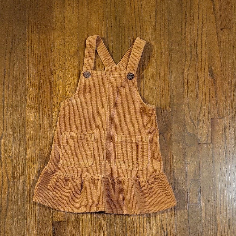Next Kids Corduroy Overalls Jumper Dress - Tan